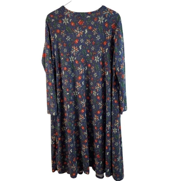 LuLaRoe Simply Comfortable Purple Floral Open Front Duster Cardigan Size Large - Picture 6 of 8